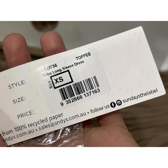 SNDYS Baha Long Sleeve Maxi Dress in Tan - Picture 6 of 8